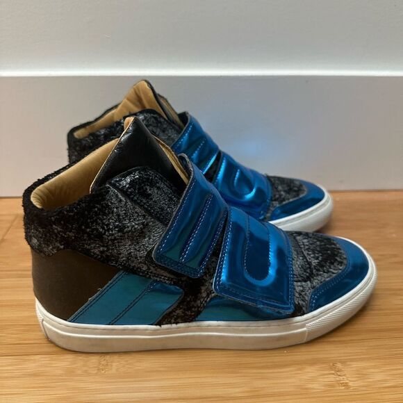 Maison Marigela Double Velcro High Top Sneakers - Picture 3 of 7